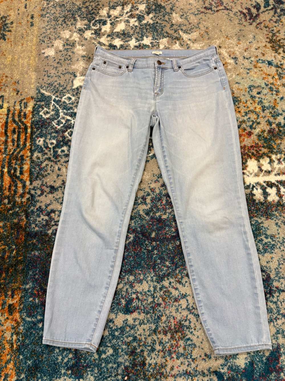 J. Crew Light Wash Women's Skinny Straight Jeans Stretch Size 29